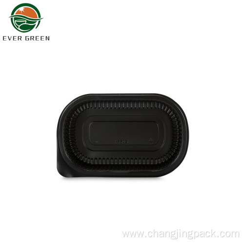 Disposable food grade plastic black microwavable food box